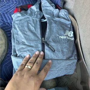 Men’s New Balance Grey Half Zip Hoodie